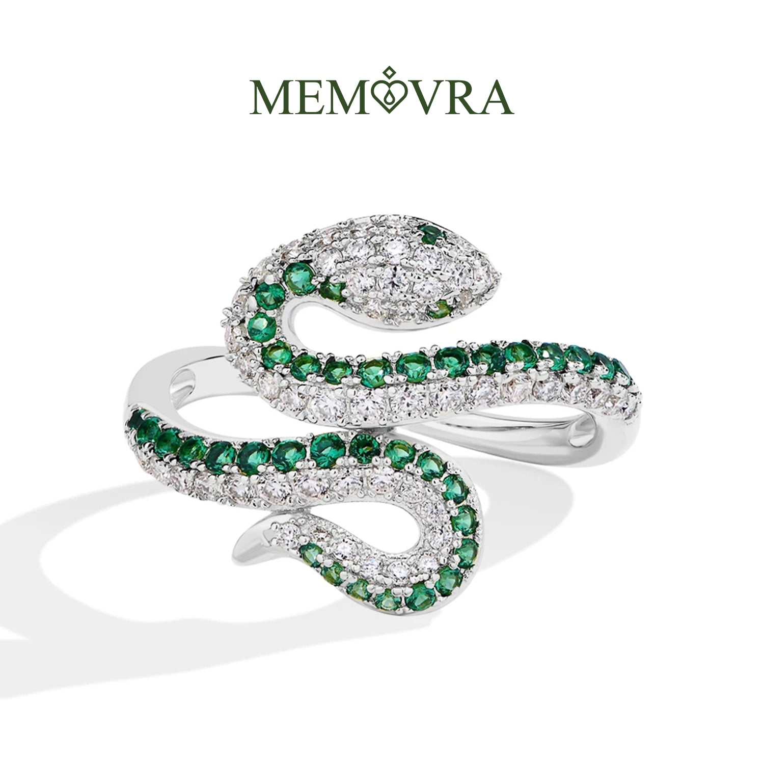 Serpentine Glow Moissanite Party Ring